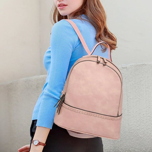 Backpack Bag Purse with Stitch Detail - Picture 5 of 5